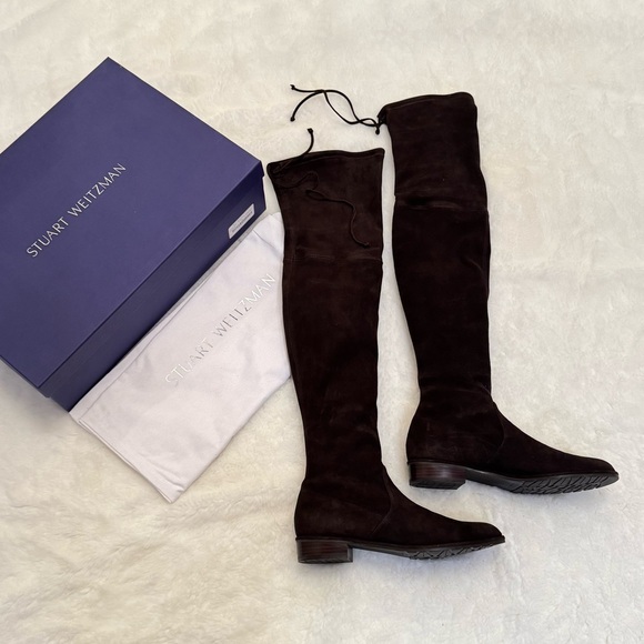 Stuart Weitzman Lowland Brown Boots - size 7.5 - Picture 1 of 8